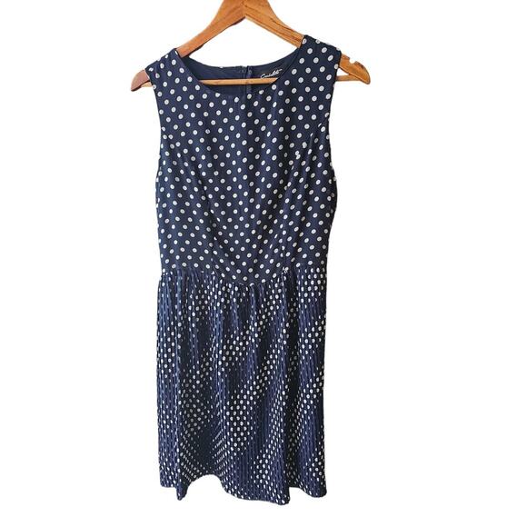 Candalite Polka Dot Dress Navy Blue Size S NWT - Picture 1 of 4